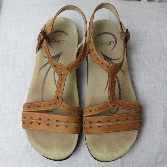 Abeo Shoes Abeo Leather Tstrap Sandals Size 7 Basha Tan Comfort